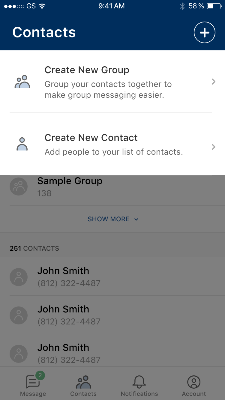EZ Texting Mobile: Adding a Contact