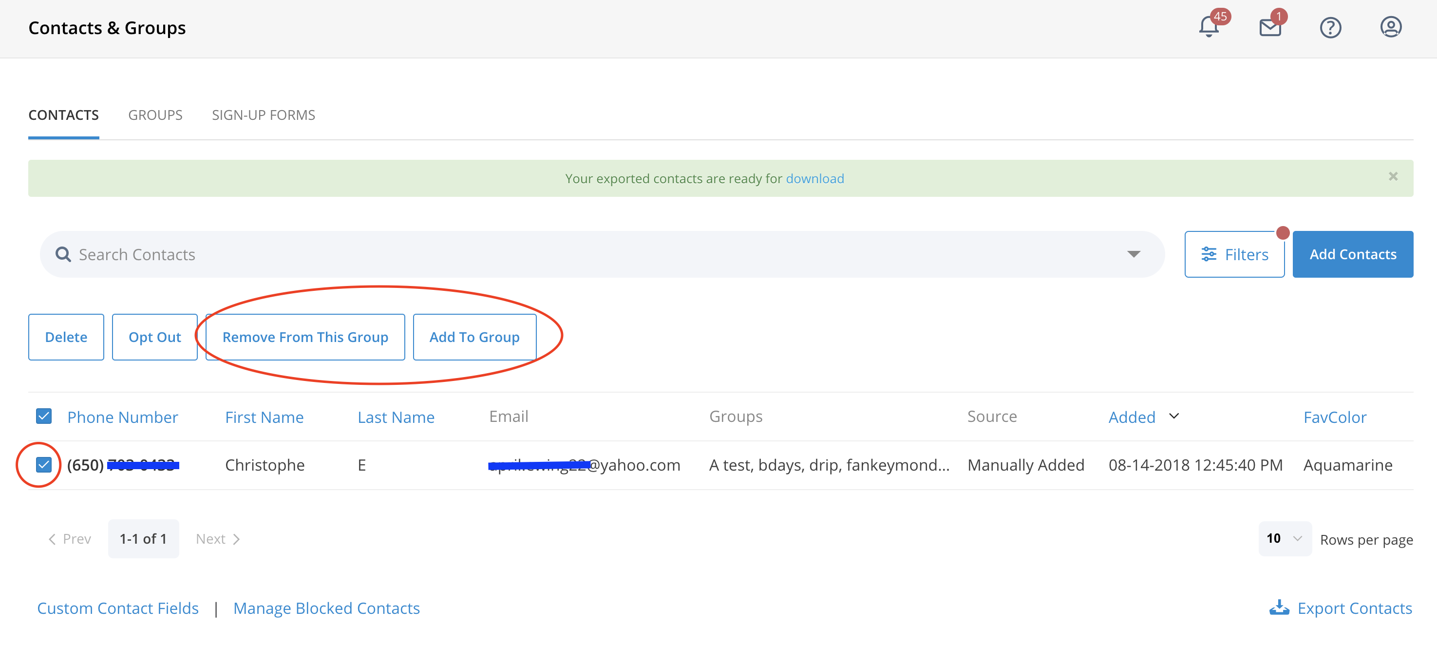How To Remove Contacts From A Group