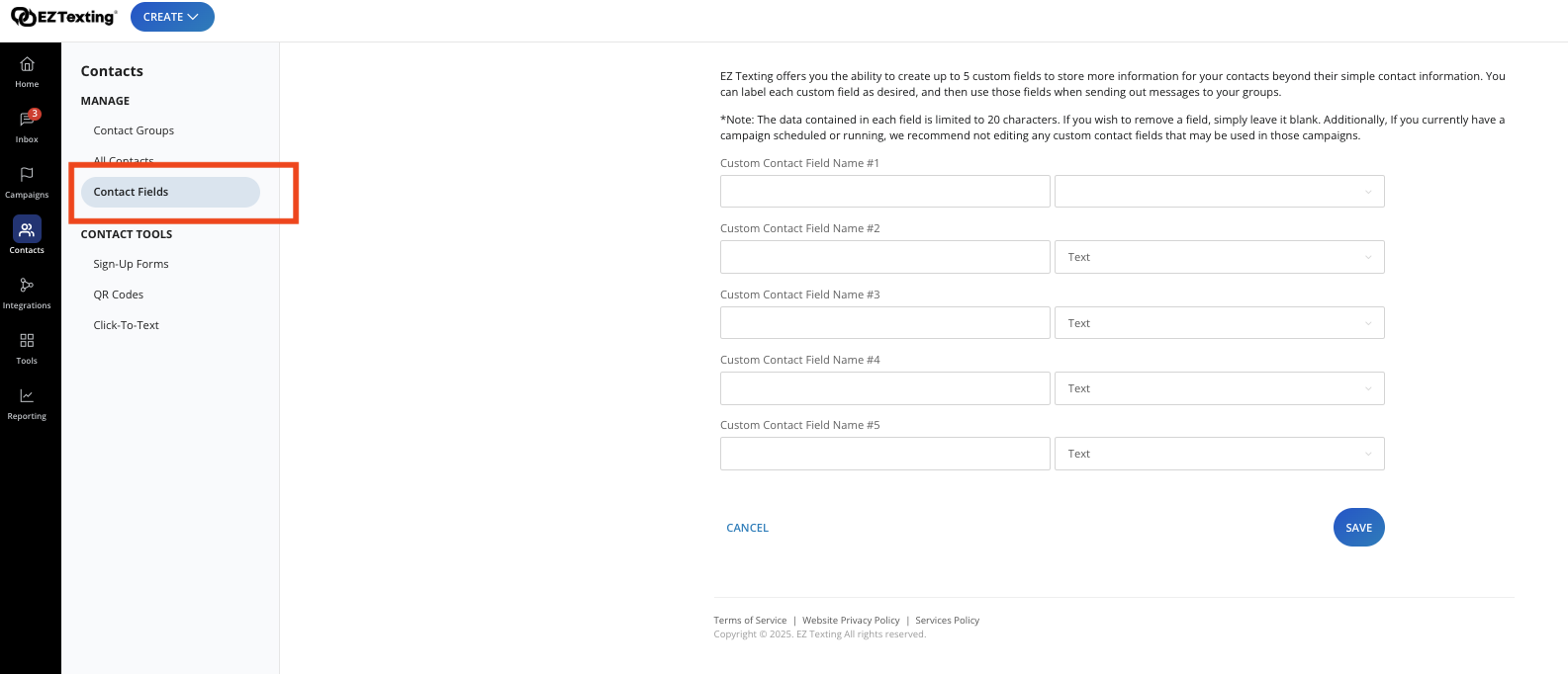 Custom Contact Fields and Personalization