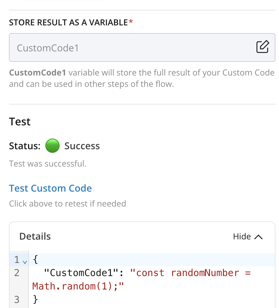 Workflows Custom Code Action (Advanced)